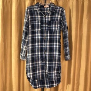 Blush brand plaid flannel dress
